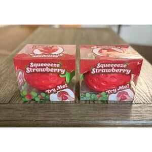 Sunny Days Jumbo Squeezy Strawberry Viral Squishy Novelty Sensory Fidget Toy New